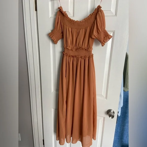 baltic born off the shoulder dress Victoria Off Shoulder Maxi Dress | Spice